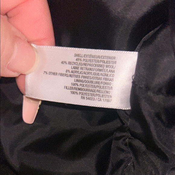 Kids Old Navy Black Hooded Wool Jacket M - Picture 5 of 5